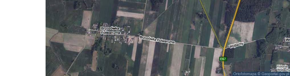 Zdjęcie satelitarne Brzozówka Folwarczna ul.